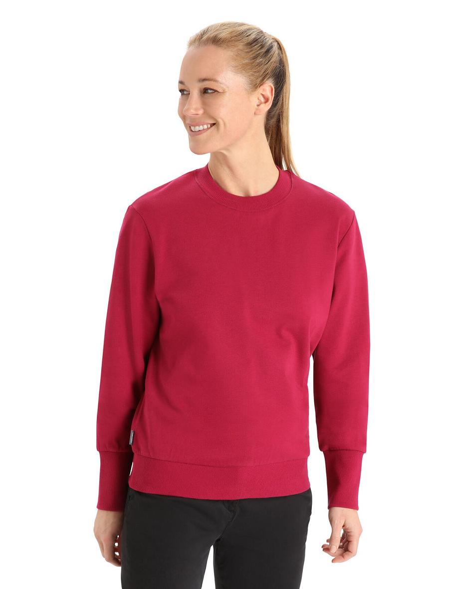 Sweats Icebreaker Merino Central II Long Sleeve Femme Rose | FR 1618PJJQ